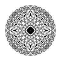 Rounded ornamental decorative mandala vector art for coloring page for adults and children -1