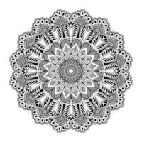 mandala decorativa ornamental redondeada arte vectorial para la página del libro de colorear para adultos y niños vol-12 vector