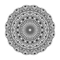 mandala decorativa ornamental redondeada arte vectorial para colorear página para adultos y niños -1 vector