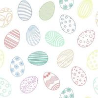 Colored painted decorated Easter eggs seamless pattern vector