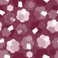 seamless mess flower background , cute greeting card or fabric vector