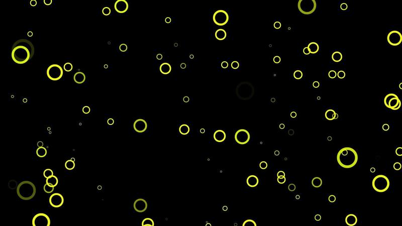 Yellow circle particle motion background. Faded wallpaper animation ...