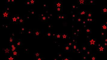 Red star particle motion background. Faded wallpaper animation with black color. Flying bubble. video