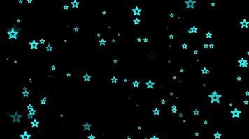 Light blue star particle motion background. Faded wallpaper animation with black color. Flying bubble. video