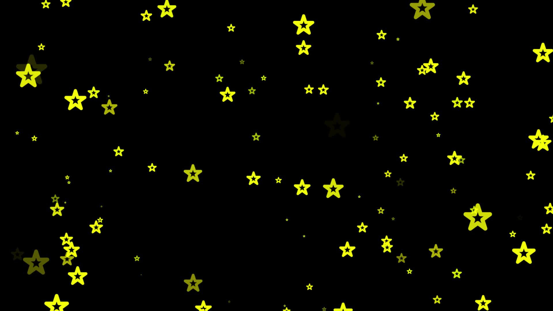 Yellow star particle motion background. Faded wallpaper animation with black  color. Flying bubble. 6422203 Stock Video at Vecteezy