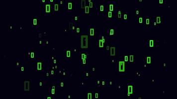 Green rectangle particle motion background. Faded wallpaper animation with black color. Flying bubble. video