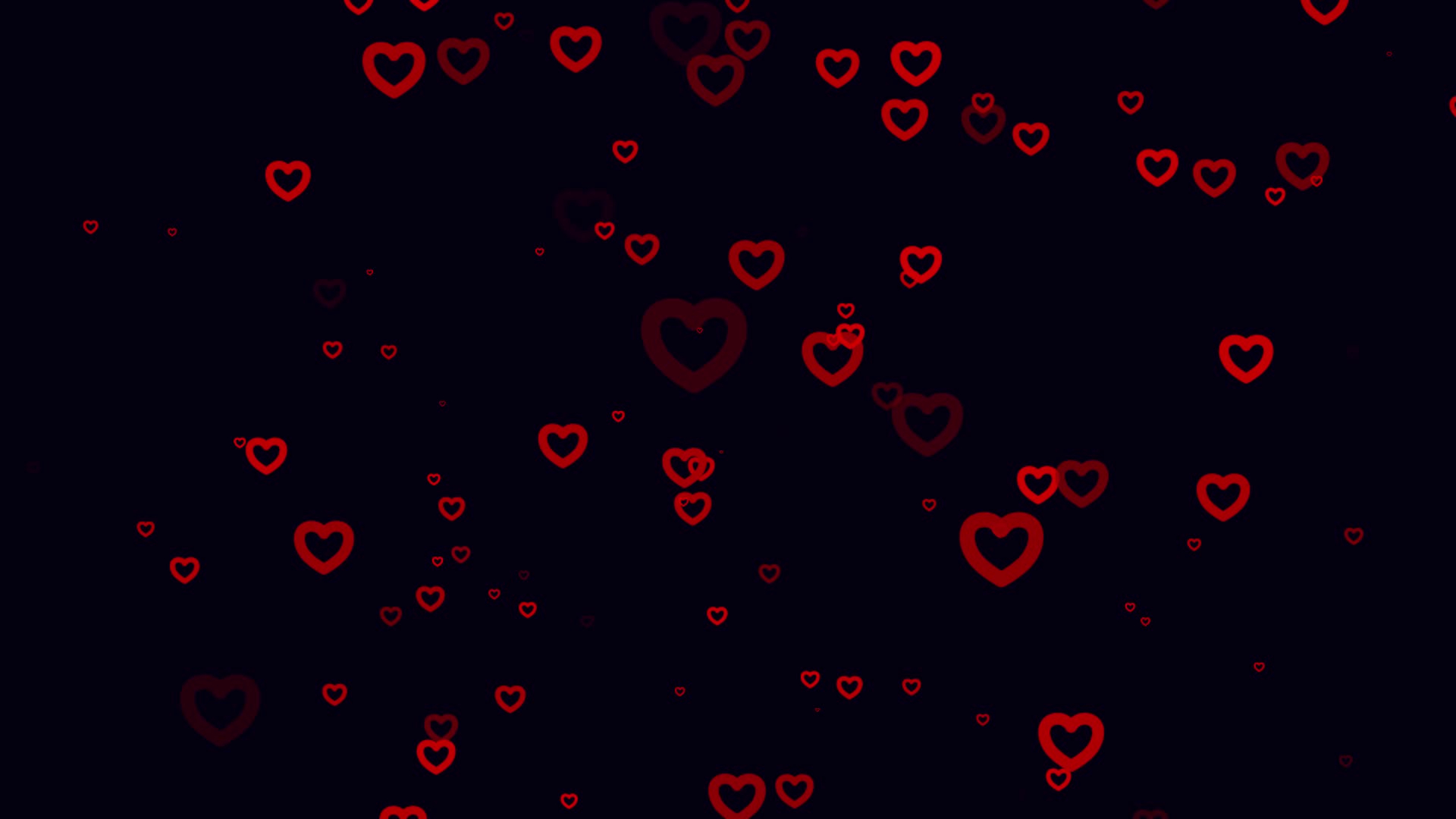 Red heart particle motion background. Faded wallpaper animation with black  color. Flying bubble. 6422220 Stock Video at Vecteezy