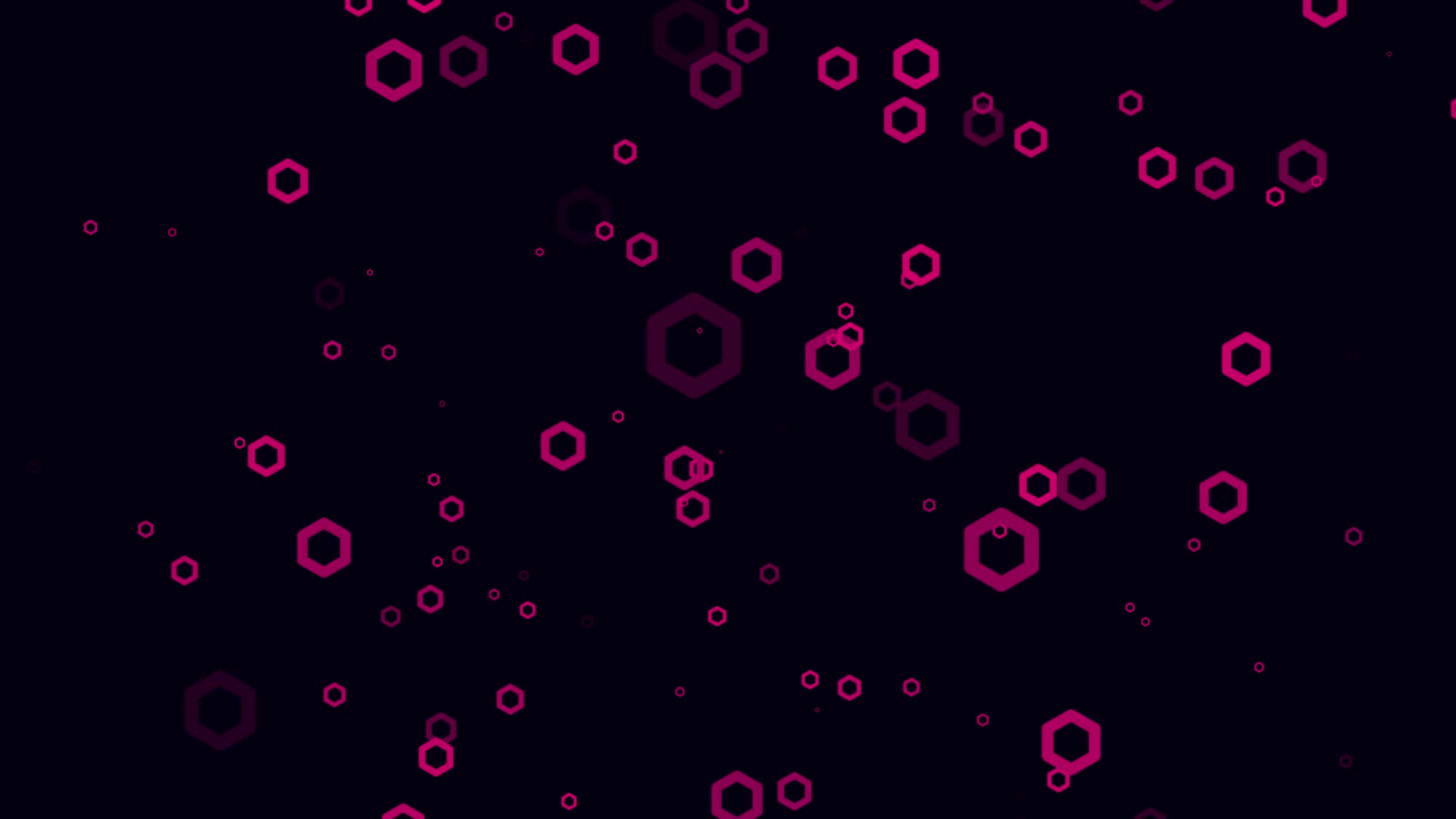 Pink hexagon particle motion background. Faded wallpaper animation with