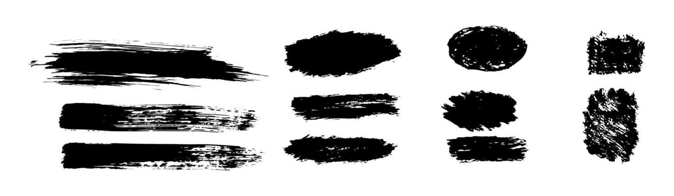 Set of grunge brush vector eps 10