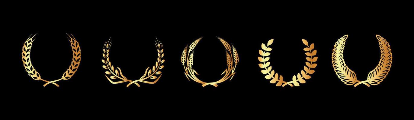 Vector gold award laurel wreath