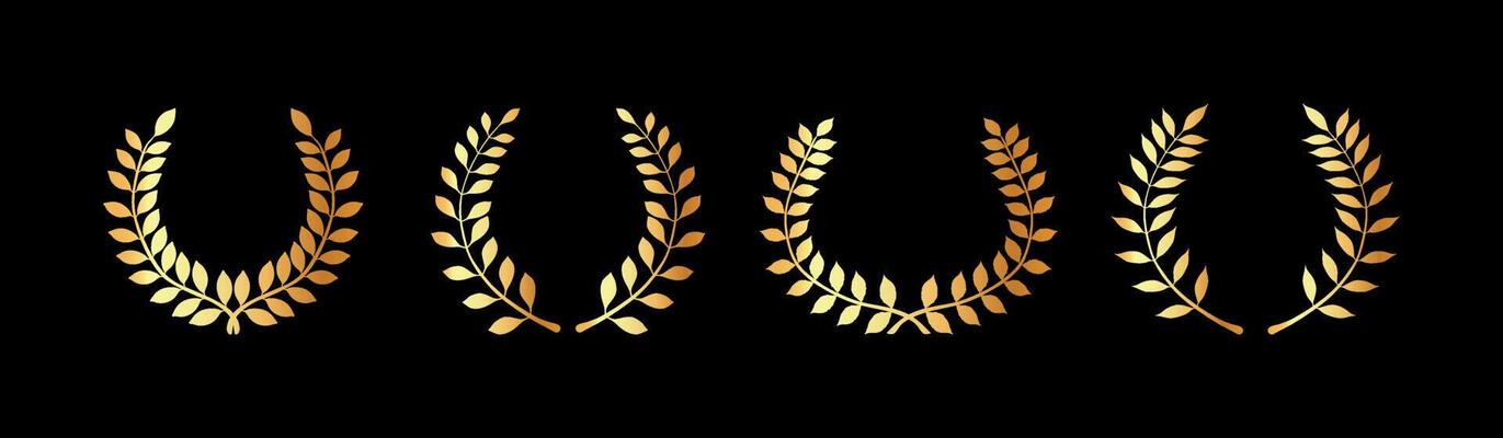 Golden Laurel wreath vector