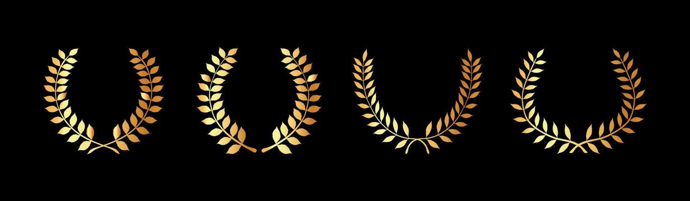 Golden Laurel wreath vector eps 10