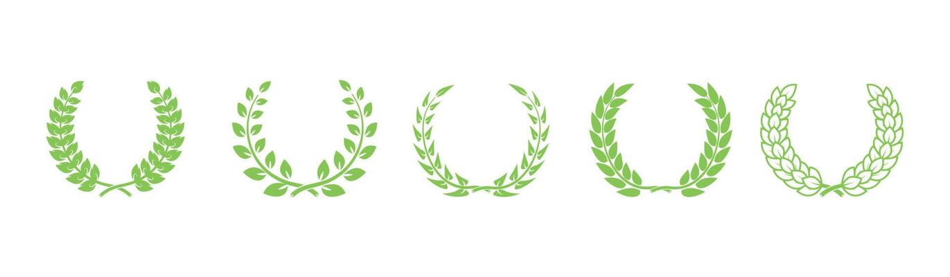 Laurel wreath set vector eps 10