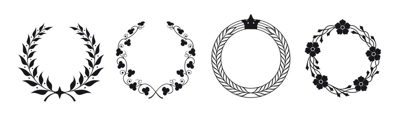 Laurel wreath collection vector