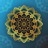 Luxury mandala frame background Design with golden color vector