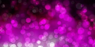 Light Pink vector background with bubbles.