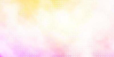 Light Pink, Yellow vector background with circles.