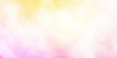 Light Pink, Yellow vector background with circles.