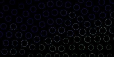 Dark Multicolor vector template with circles.