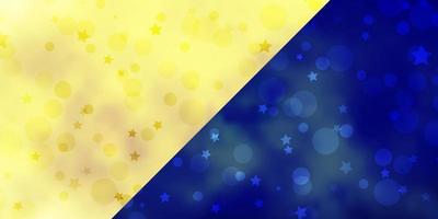 Vector background with circles, stars.