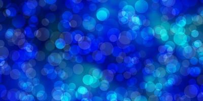 Dark BLUE vector background with spots.