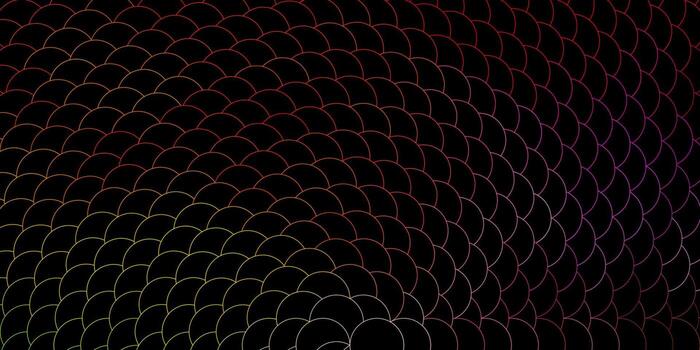 patrón de vector multicolor oscuro con esferas.