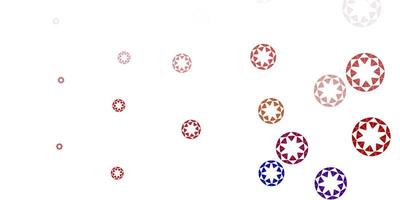 Light blue, red vector template with circles.