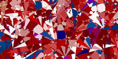 Light Blue, Red vector backdrop with triangles, lines.
