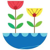 Vector series of flowers, vectors of aesthetic roses in pots. Good for icons.