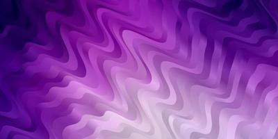 patrón de vector púrpura claro con curvas.