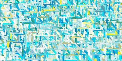 Light blue, yellow vector background with triangles.