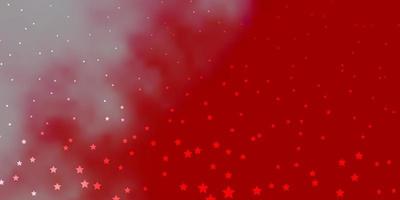 Dark Red vector texture with beautiful stars.