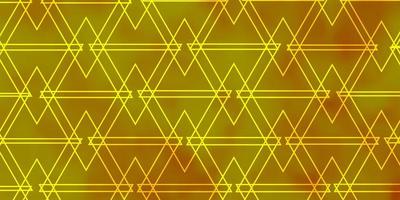 textura de vector amarillo claro con estilo triangular.
