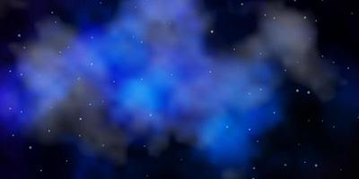 textura de vector azul oscuro con hermosas estrellas.