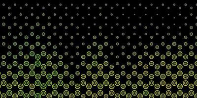 Dark Gray vector template with esoteric signs.