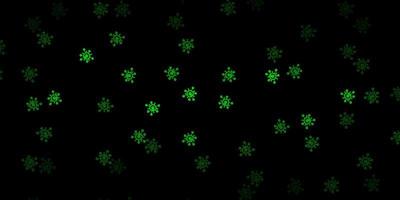 textura de vector verde oscuro con símbolos de enfermedades.
