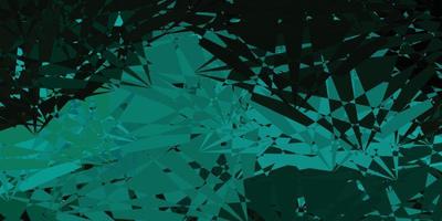 Dark Green vector backdrop with chaotic shapes.