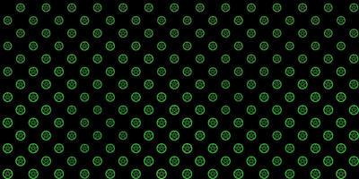 Dark Green vector pattern with magic elements.