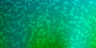 Light green vector texture with colorful hexagons.