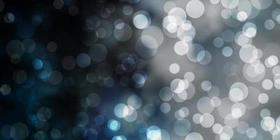 Light BLUE vector background with spots.