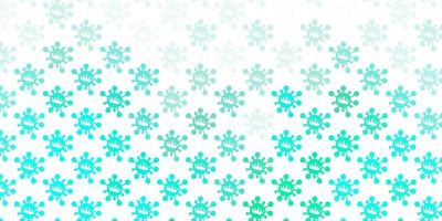 Light green vector pattern with coronavirus elements.