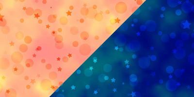 Vector background with circles, stars.