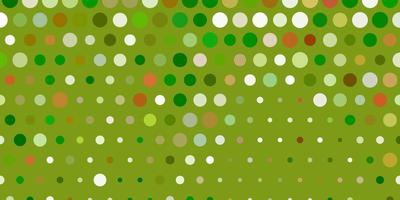 Light green, yellow vector background with bubbles.