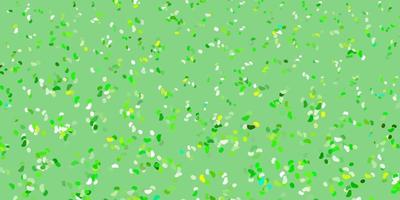 Light green, yellow vector pattern with abstract shapes.