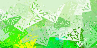 Light Green, Yellow vector pattern with polygonal shapes.