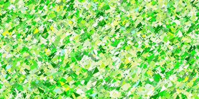 Light green, yellow vector backdrop with triangles, lines.