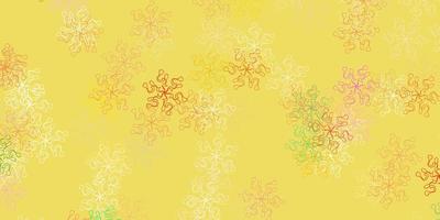 Light multicolor vector natural artwork with flowers.