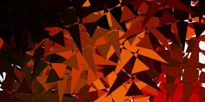 Dark Orange vector background with polygonal forms.