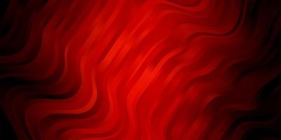 Dark Red vector background with curved lines.