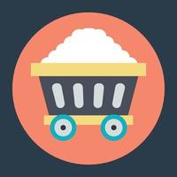 Trendy Mine Cart vector